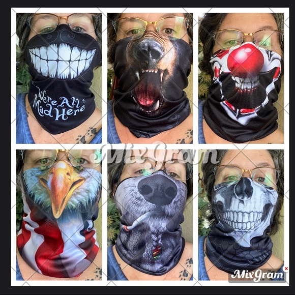 Last 1! Black Bear face mask covering neck gaiter - Picture 4 of 5
